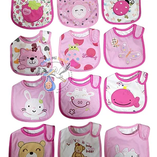 Baberos Impermeables por Docena Niña X12BM06