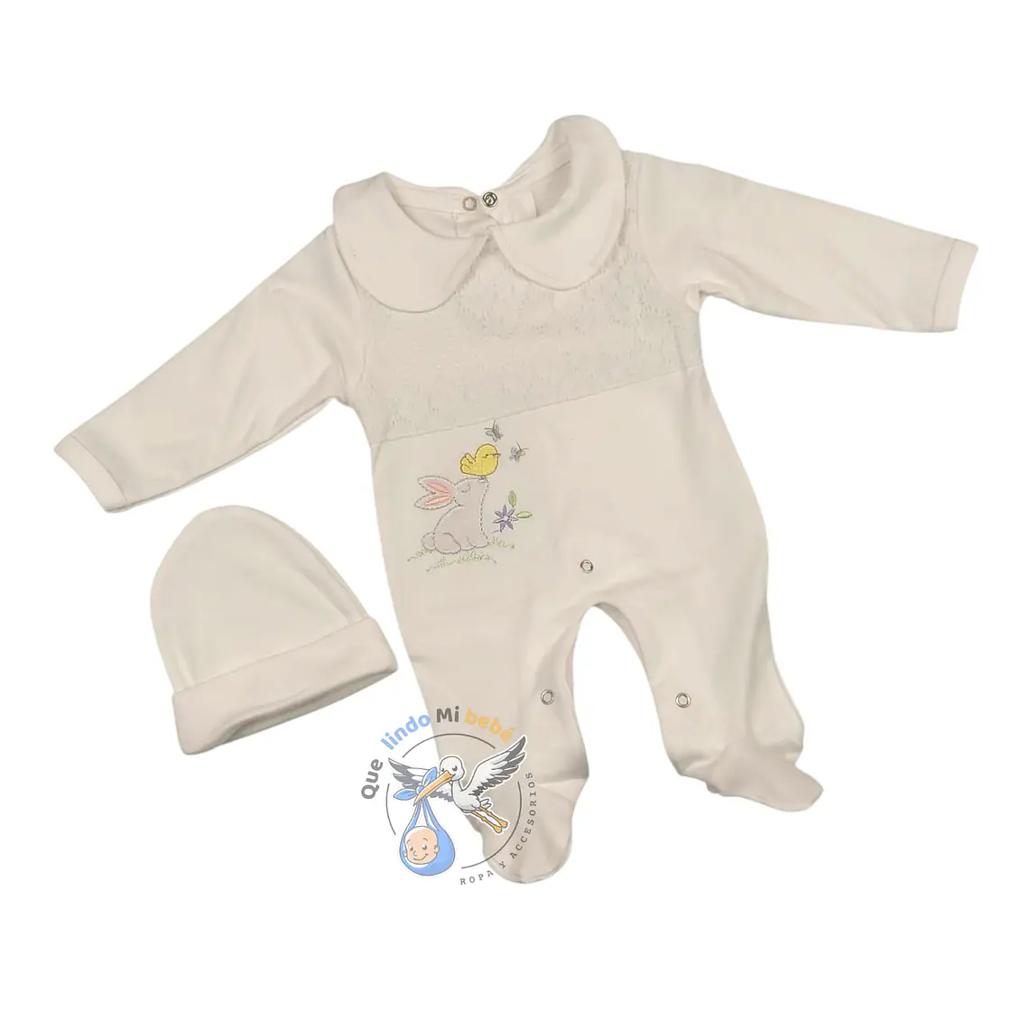 Osito Algodón Prematuro Conejita Blanco 1