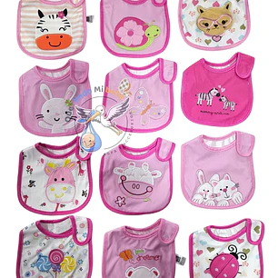 Baberos Impermeables por Docena Niña X12BM01
