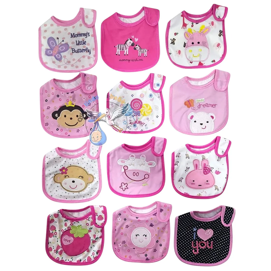 Baberos Impermeables por Docena Niña X12BM06 1
