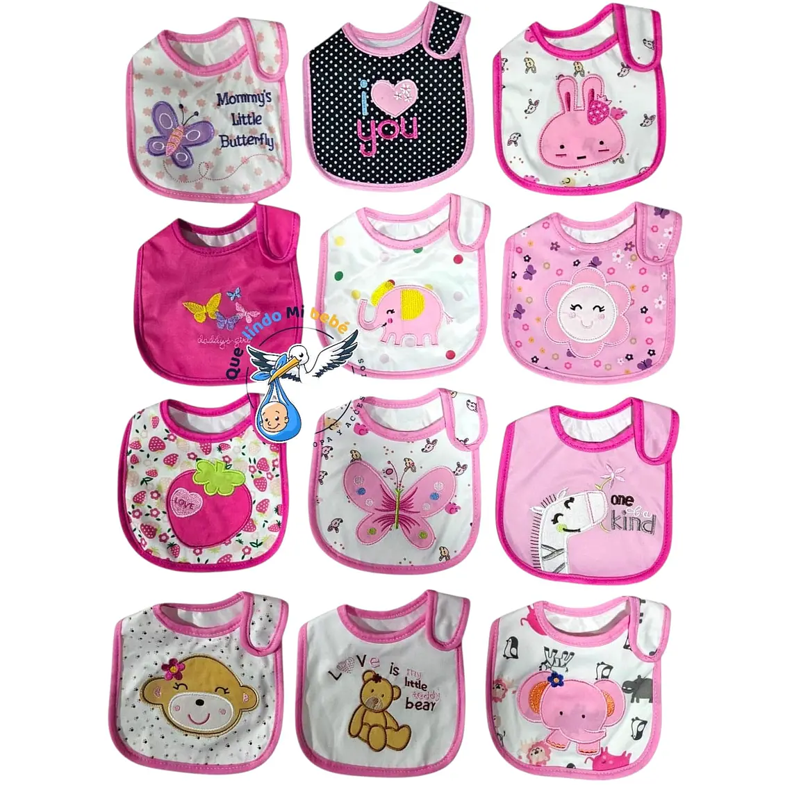 Baberos Impermeables por Docena Niña X12BM04 1
