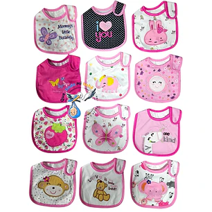 Baberos Impermeables por Docena Niña X12BM04