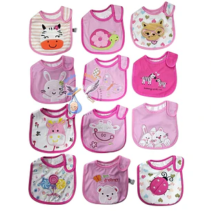Baberos Impermeables por Docena Niña X12BM01