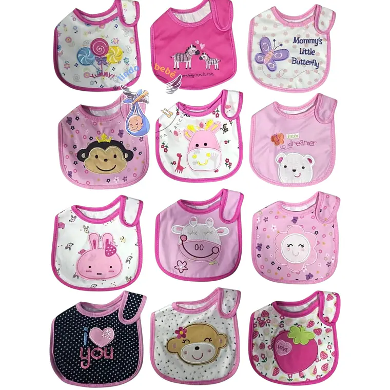Baberos Impermeables por Docena Niña X12BM07 1