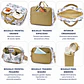 Bolso Maternal 4 Piezas Diseño Blanco/Cafe - thumbnail 2