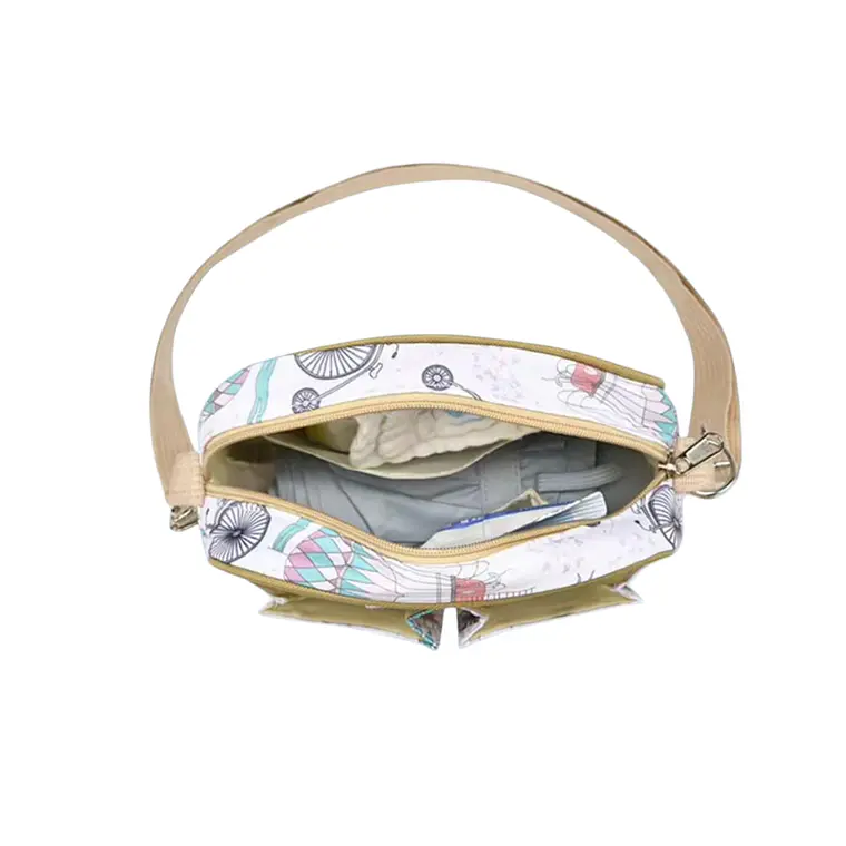 Bolso Maternal 4 Piezas Diseño Blanco/Cafe 4
