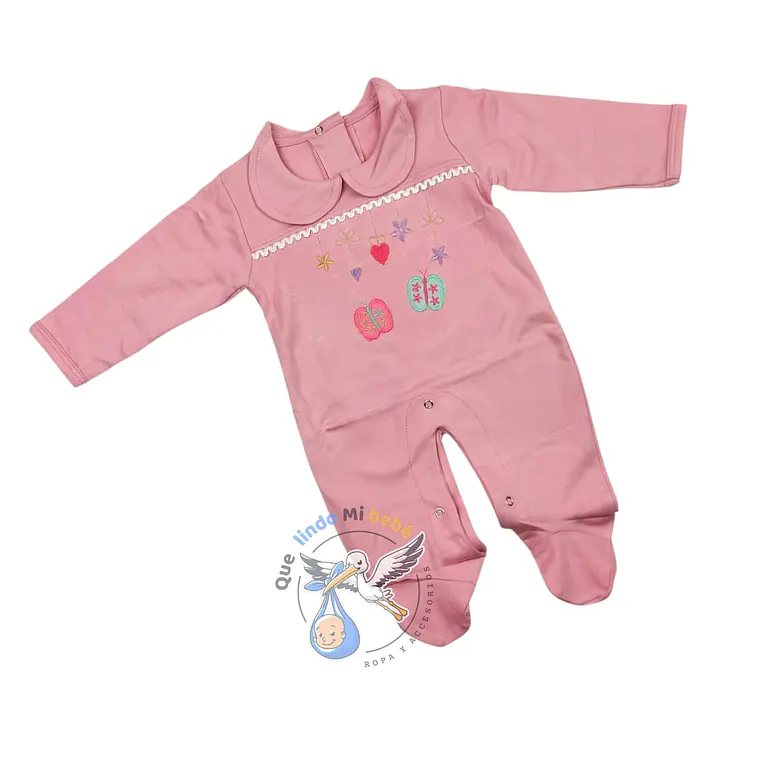 Osito Algodón 1 Pieza 0/3 Meses Mariposas Palo Rosa 1