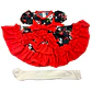 Vestido Huasita + Panty 6/12 Meses Flores Negro/Rojo - thumbnail 2