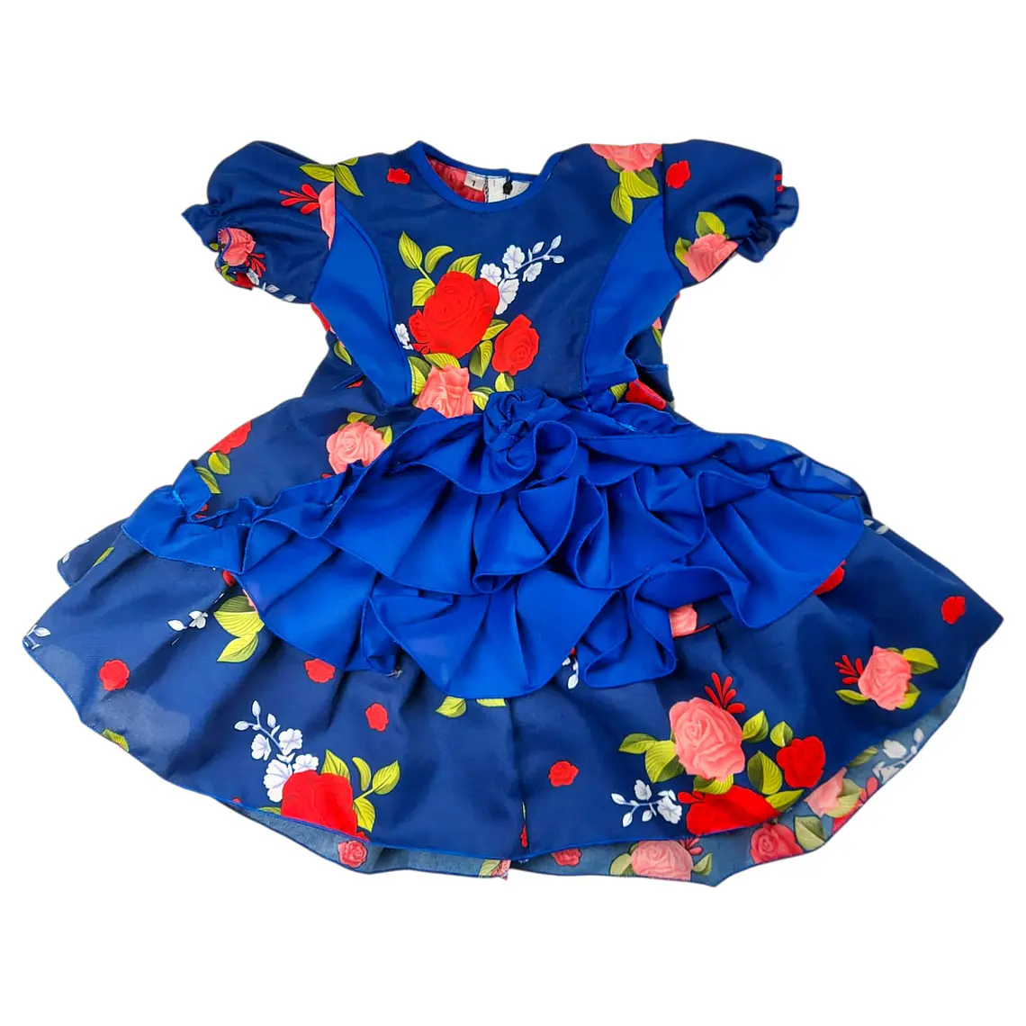 Vestido Huasita 12/18 Meses Rosa Azul 1