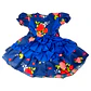 Vestido Huasita + Panty 12/18 Meses Rosa Azul - Miniatura 1
