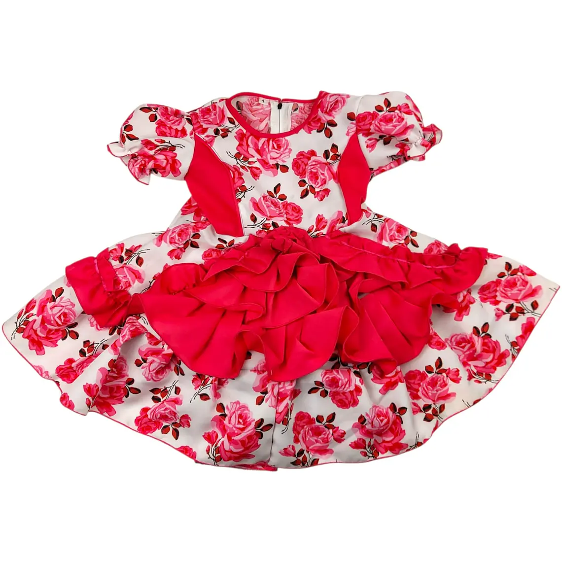 Vestido Huasita 12/18 Meses Rosa Fucsia 1