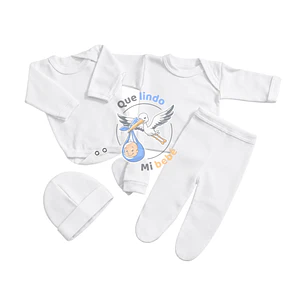 Ajuar 5 Piezas Liso Talla Prematuro Blanco