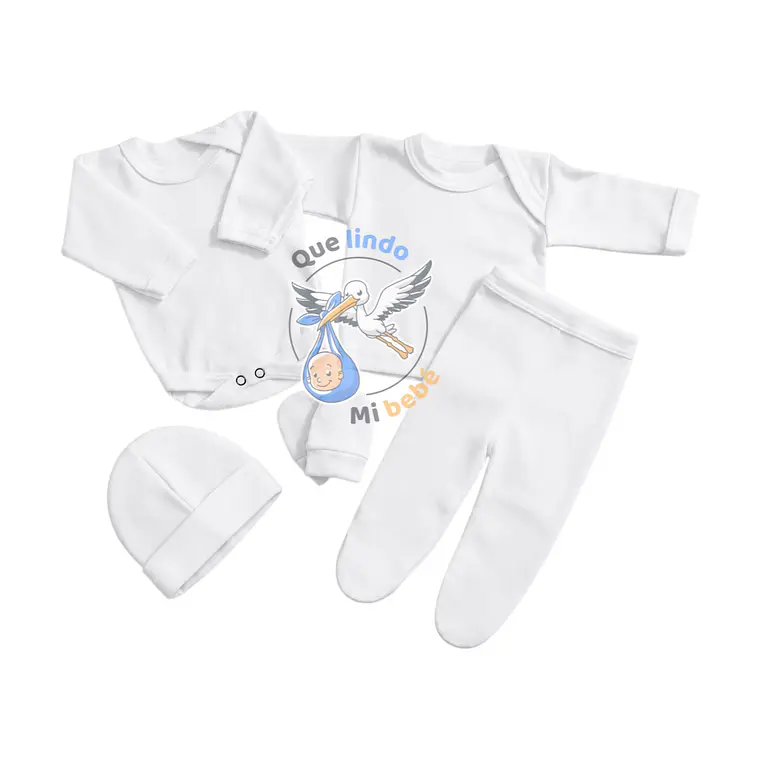 Ajuar 5 Piezas Liso Talla Prematuro Blanco 1