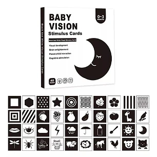 Tarjetas de Estimulación Visual Alto Contraste 0 a 3 Meses +0M