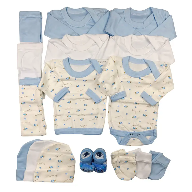 Pack 16 Piezas 0/3 Meses Celeste Perrito 1