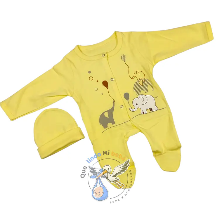 Osito Algodón Prematuro Elefante Amarillo 1