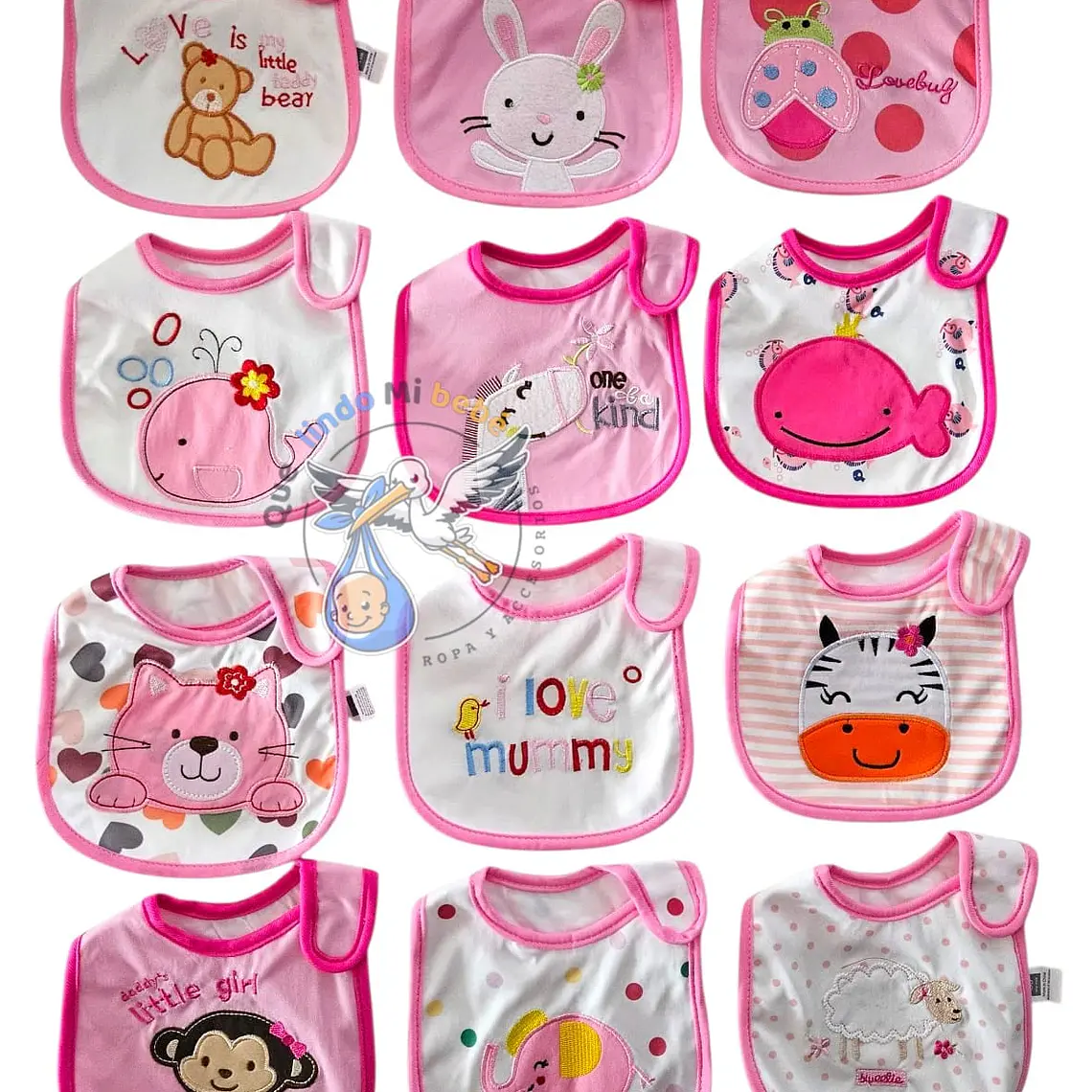 Baberos Impermeables por Docena Niña X12BM01 1