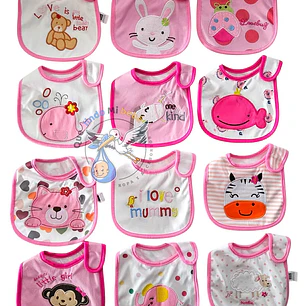 Baberos Impermeables por Docena Niña X12BM01