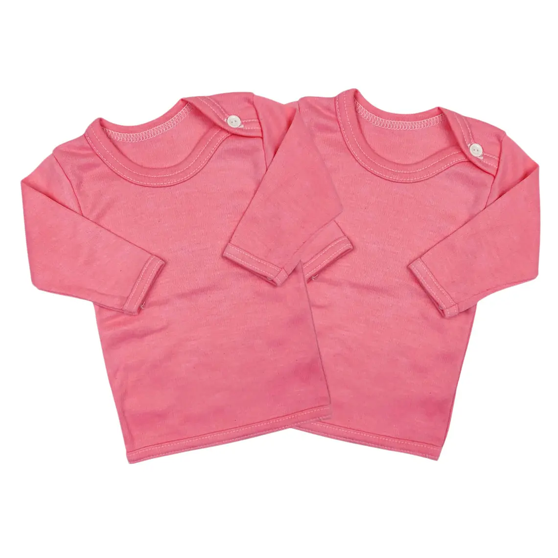 Prendas - Set 2 Camisetas Manga Larga 0/3 Meses Rosadas 1