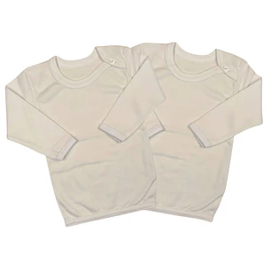 Prendas - Set 2 Camisetas Manga Larga 3/6 Meses Blancas