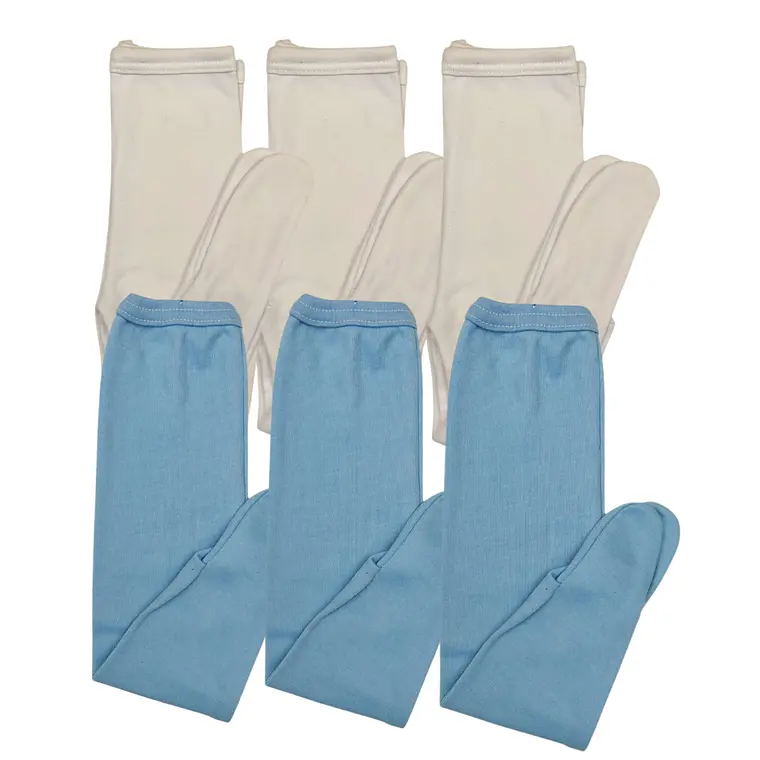 Prendas - Set 6 Pantys 6/9 Meses Celeste/Blanca 1