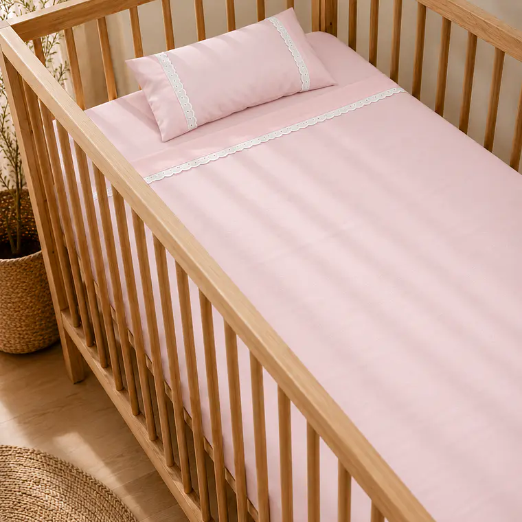 Set Sabana Cuna Rosado 3 Piezas 1