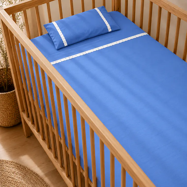 Set Sabana Cuna Azul 3 Piezas 1