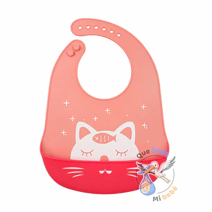 Babero de Silicona Gatita