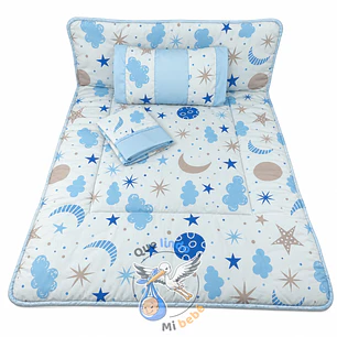 Set Para Cuna Colecho Celeste Universo