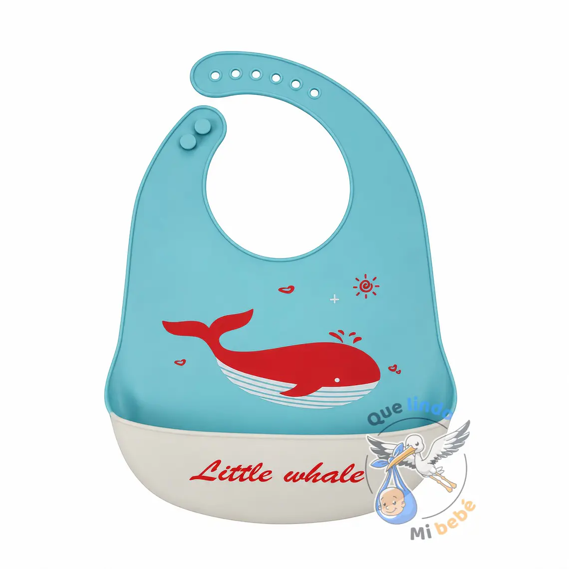 Babero de Silicona Ballena 1