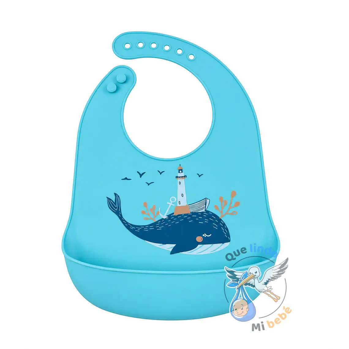 Babero de Silicona Ballena 1