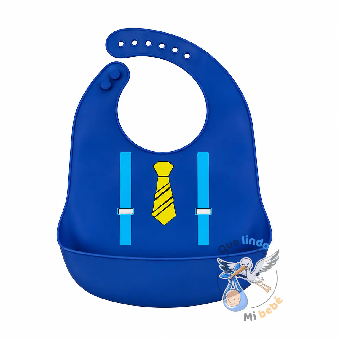 Babero de Silicona Traje Azul 1