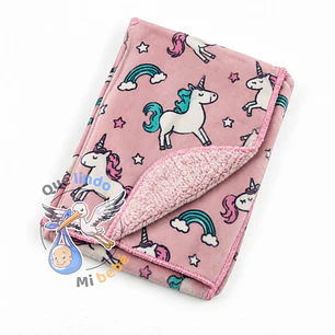 Manta Polar Rosado Unicornio