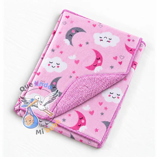 Manta Polar Rosado Luna