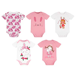 Set 5 Bodys Manga Corta 3/6 Meses Best Friends!