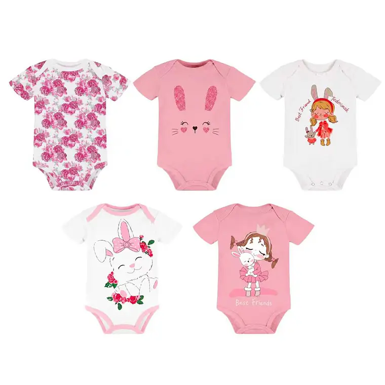 Set 5 Bodys Manga Corta 3/6 Meses Best Friends! 1