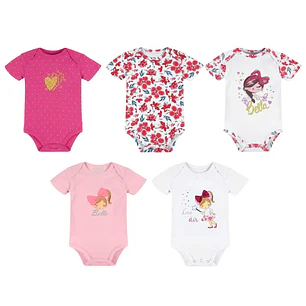 Set 5 Bodys Manga Corta 18/24 Meses Love