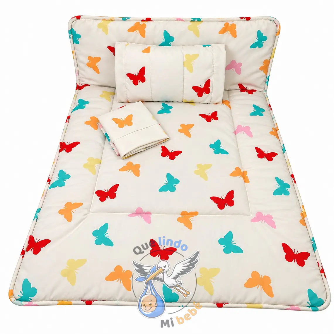 Set Para Cuna Colecho Blanco Mariposa 1