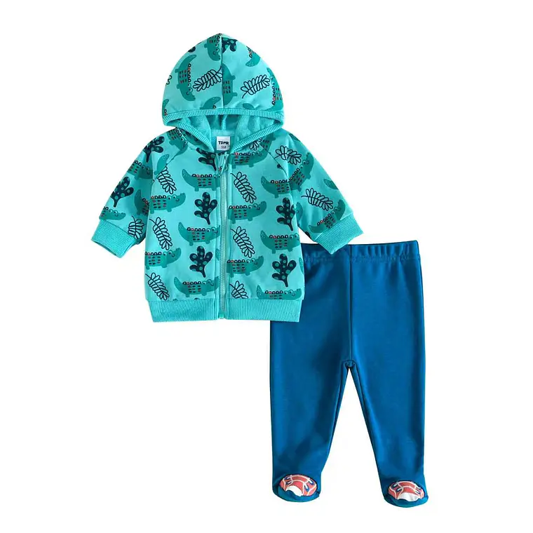 Conjunto 2 piezas 6/9 Meses Cocodrilo Verde/Azul 1