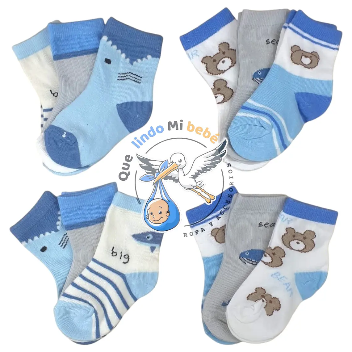 Calcetas por Docena 6/12 Meses H69H 1