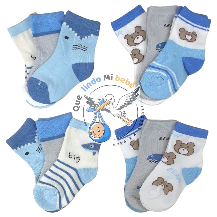 Calcetas por Docena 6/12 Meses H69H 1