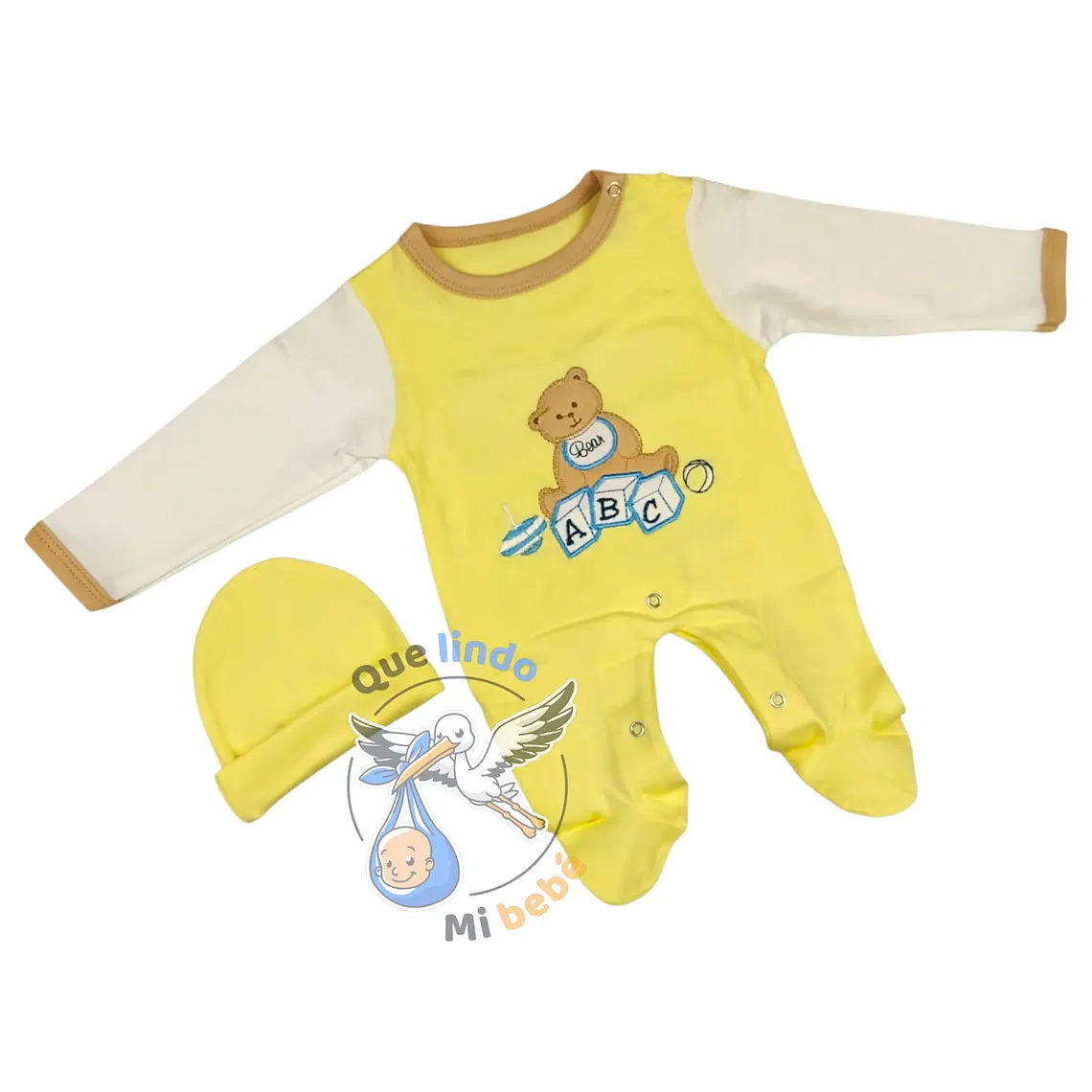 Osito Algodón Prematuro Bear Amarillo/Celeste 1