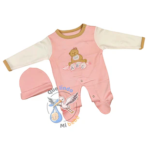 Osito Algodón Prematuro Bear Rosado/Blanco