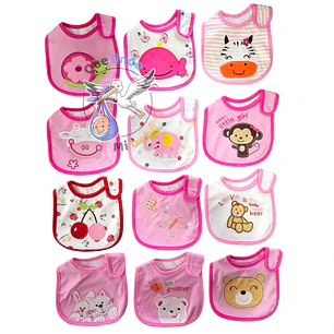 Baberos Impermeables por Docena Niña X12BM04