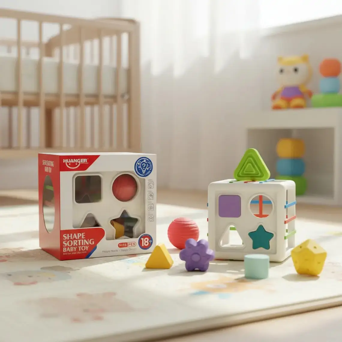 Cubo de Encaje y Sensorial Montessori +18M 1