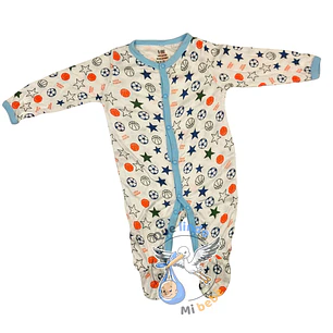 Pijama Algodón 3/6 Meses Blanco Celeste Deportes
