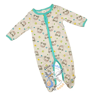 Pijama Algodón 3/6 Meses Blanco Calipso Osita