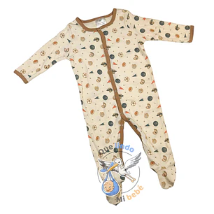 Pijama Algodón 9/12 Meses Beige Cafe Deportes