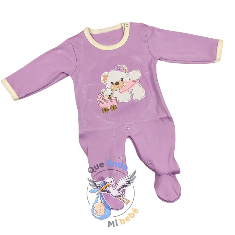 Osito Algodón 1 Pieza 0/3 Meses Osita Bebe Lila 1