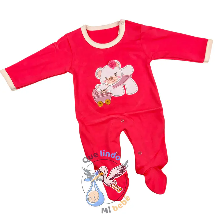 Osito Algodón 1 Pieza 0/3 Meses Osita Bebe Fucsia 1